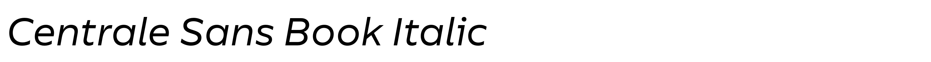 Centrale Sans Book Italic